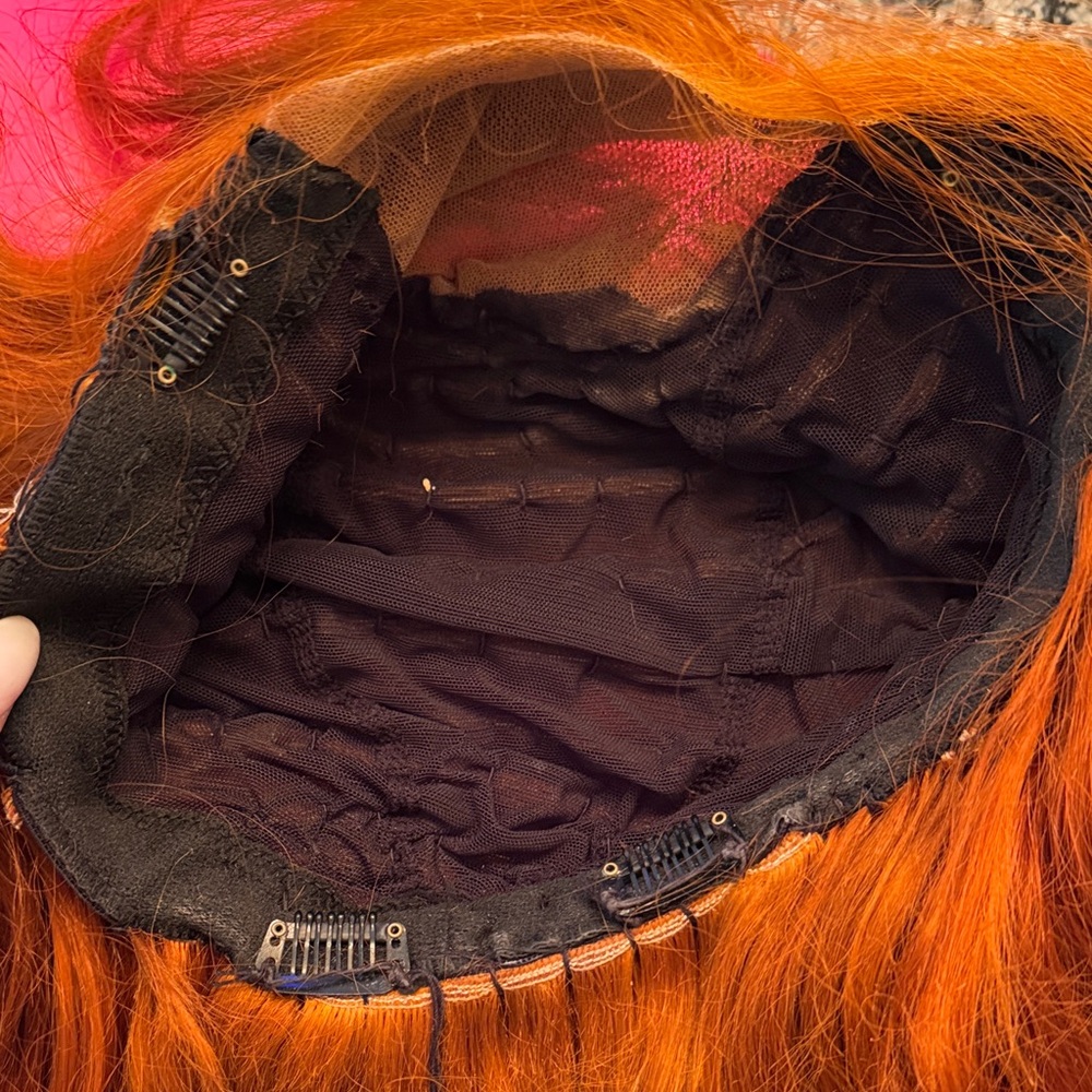 Vibrant Orange Hair Wig - Picture 3 of 5